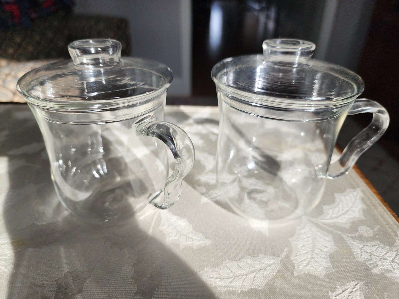 Mugs 2 Cups Clear With Lids
