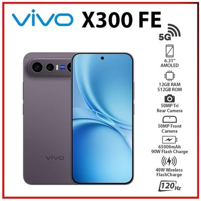 (New) VIVO X300 FE 5G 12GB+512GB BLACK Dual SIM Unlocked Android Mobile Phone