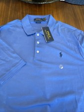 Ralph Lauren Polo SZ XL Mens SS Cotton Polo Classical Blue Pony Shirt NWT