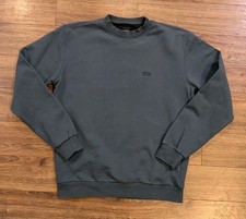 Hugo Boss Tonal Logo Sweatshirt Mens Blue Cotton Crew Neck - M Read 