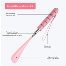 Extra Long Telescopic Shoe Horn Stainless Steel Handle Easy Slip On Aid USA
