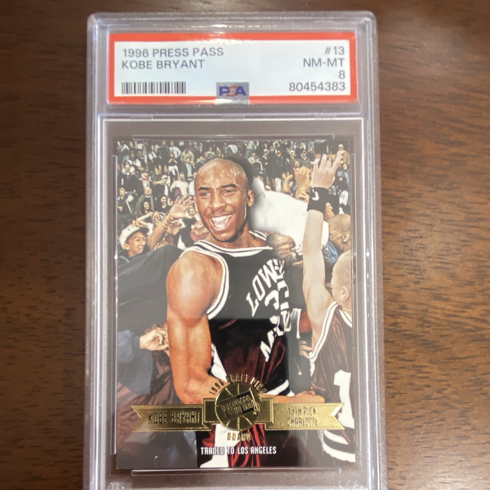Press Pass 1996 Kobe Bryant Lower Merion HS #13 Base Set RC PSA