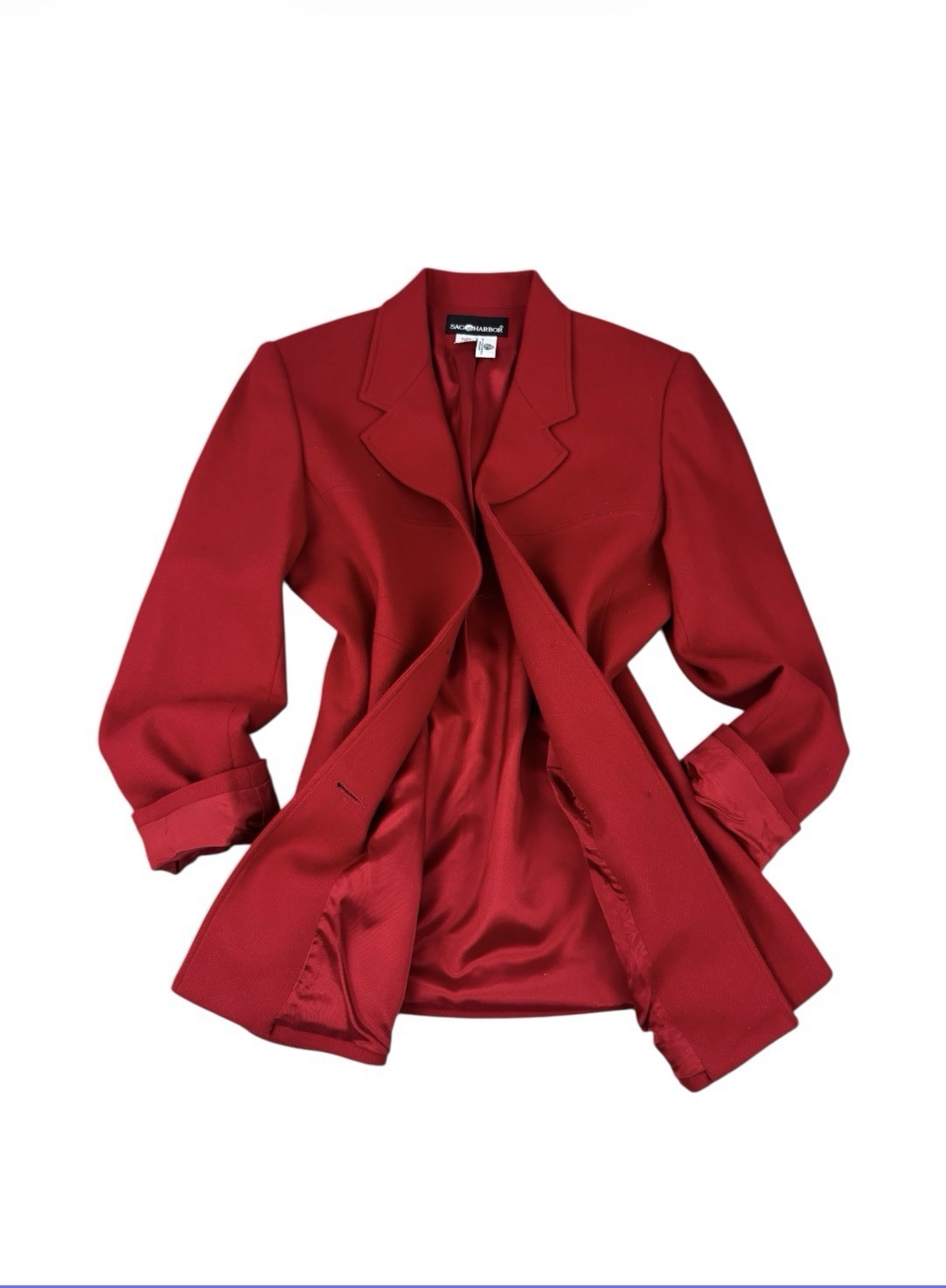 Sag Harbor Red Collared Lined Button Blazer Jacke… - image 9
