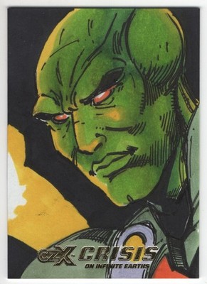 CZX Crisis on Infinite Earths sketch card by artist Jed Thomas