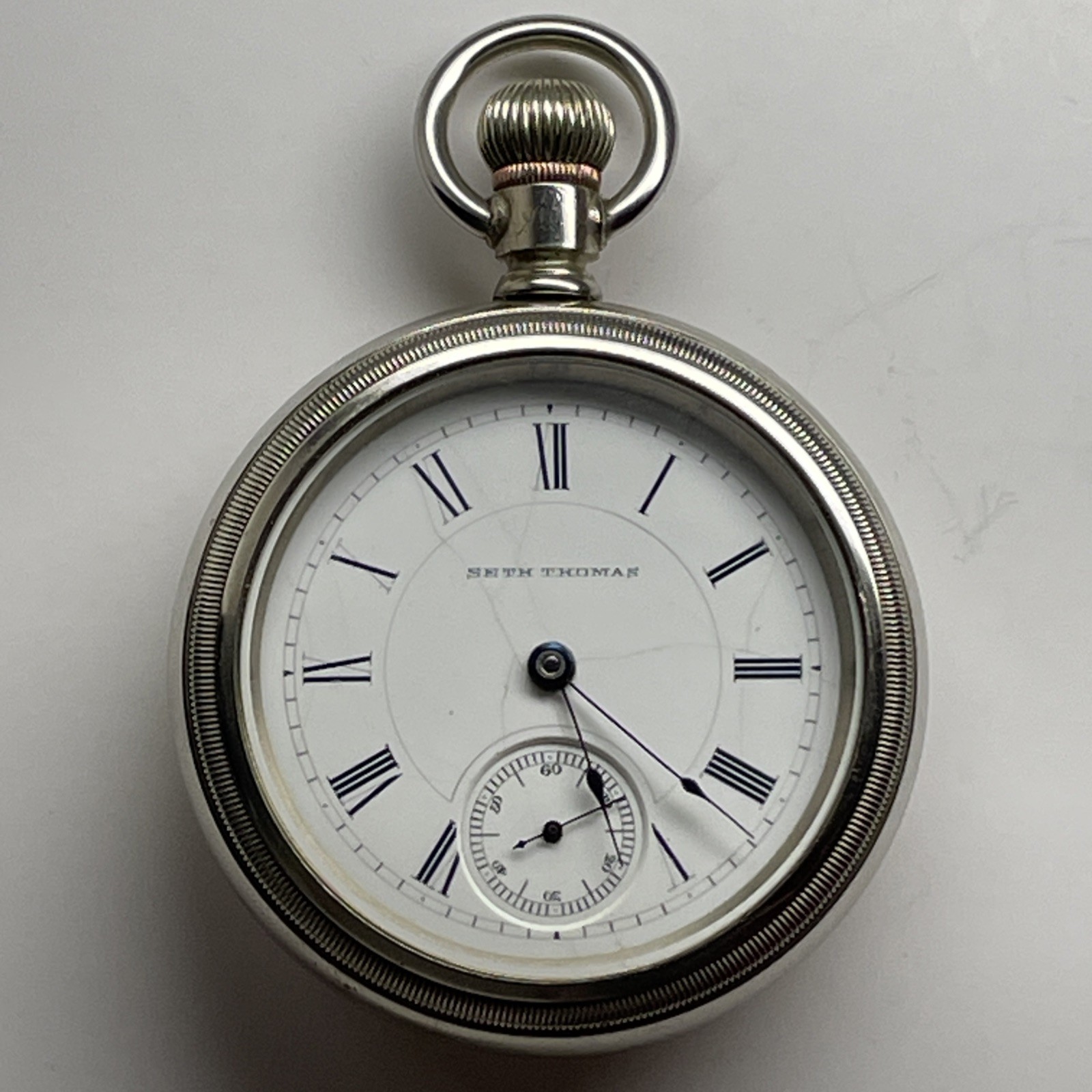 Seth Thomas Pocket Watch Open Face Lever Set 18s Star Case SN: 641246 c. 1987/88