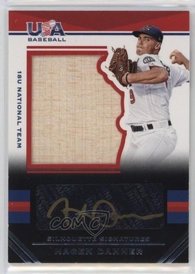 2017 USA Baseball Stars & Stripes Black Gold Bat /10 Hagen Danner #27 Auto 0i76