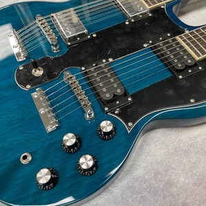 Blue Cou double SG Guitare électrique Acajou 12+6s Free Ship 9DAY