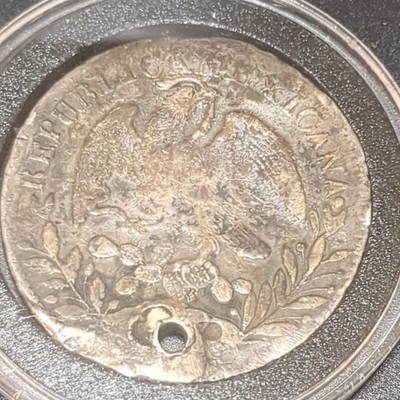 Mexico 8 Reales 1826 Silver Coin First Republic Cap & Rays Design