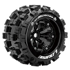 Louise RC MT-Mcross 1/8 Sport 0 ET EP E-Maxx Front Wheels & Tyres (Pair)