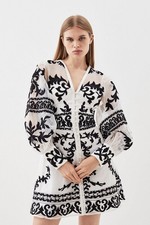 Karen Millen Mini Dress UK12 in White RRP £249