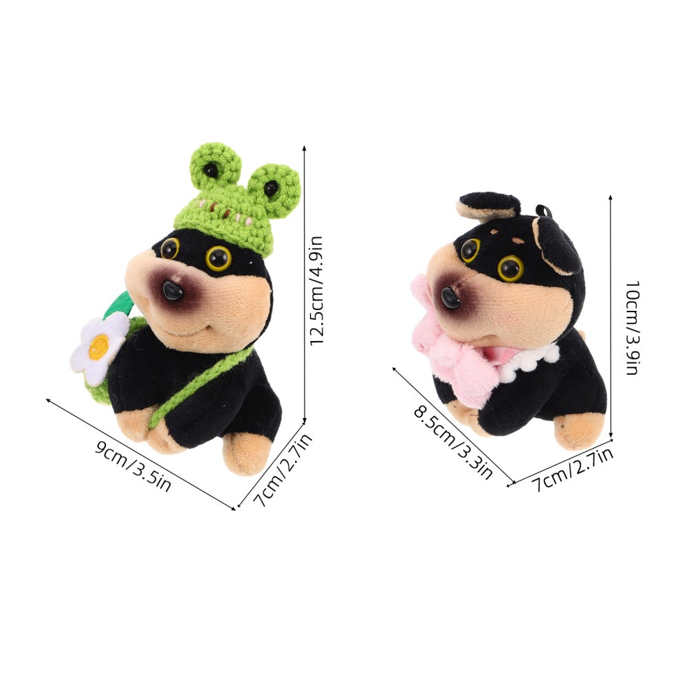 2 Pezzi Carino Cane Peluche Accessori Auto Cruscotto Decorazioni Facile Installazione Design foto 6