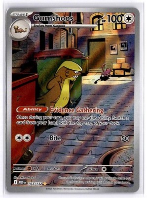 Gumshoos 153/132 Holo Illustration Rare Mega Evolution Pokémon Card