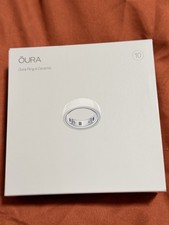 OURA Ring Gen 4 Ceramic White Size US 10 Smart Ring with Box and Accessories