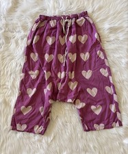 Magnolia Pearl Satin Heart Print Garcon Trouser Pants Penny One Size