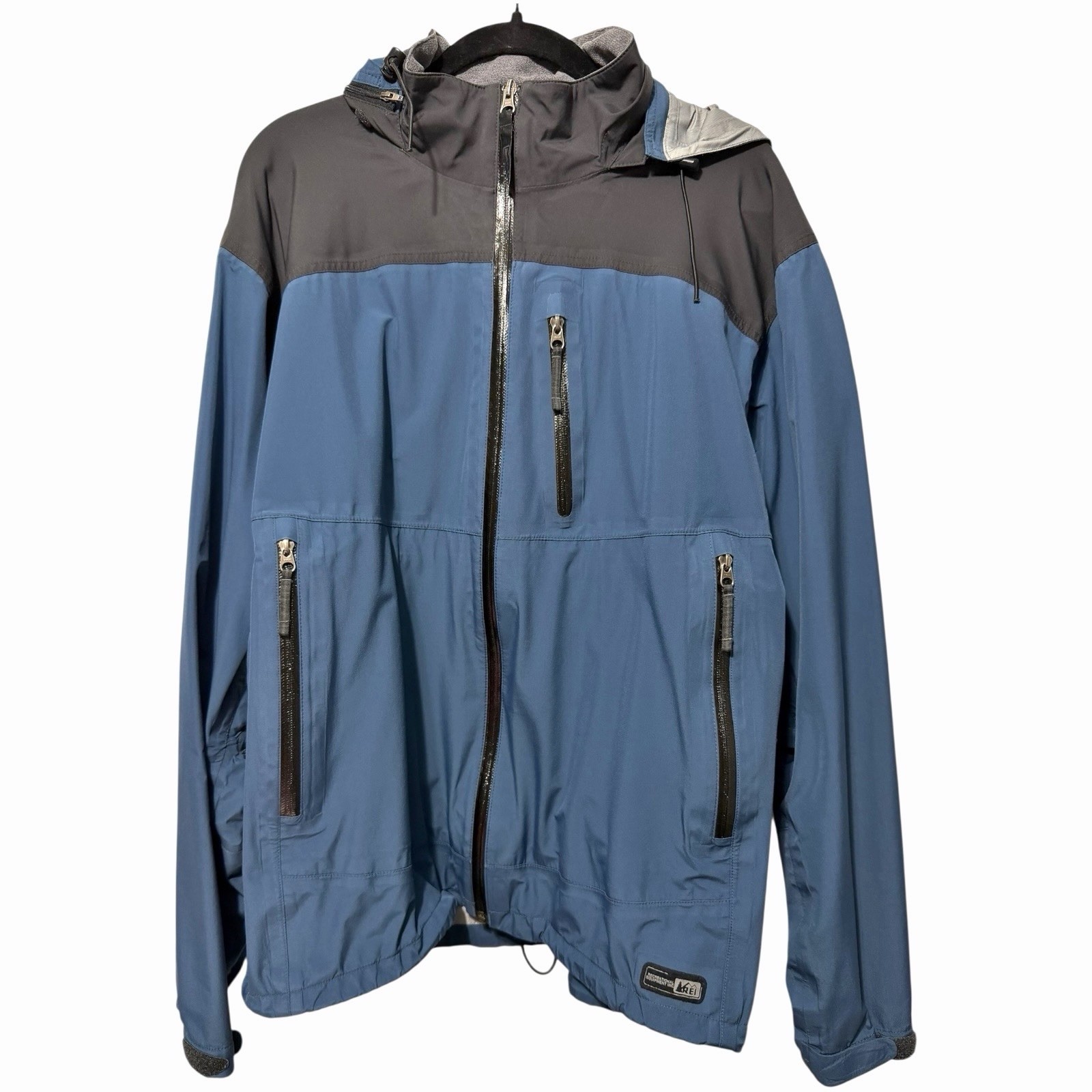 REI E1 Elements Hooded Full Zip Weatherproof Rain… - image 2