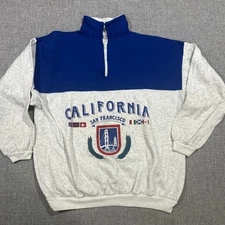 Vintage Essential San Francisco California Sweatshirt Crewneck Size XL 90s 1/4