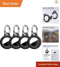Versatile 4 Pack AirTag Holder - Shockproof  Lightweight for Easy Tracking