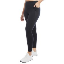 Danskin Ladies' Brushed Leggings with Bonded Side Pockets, Black Size XS