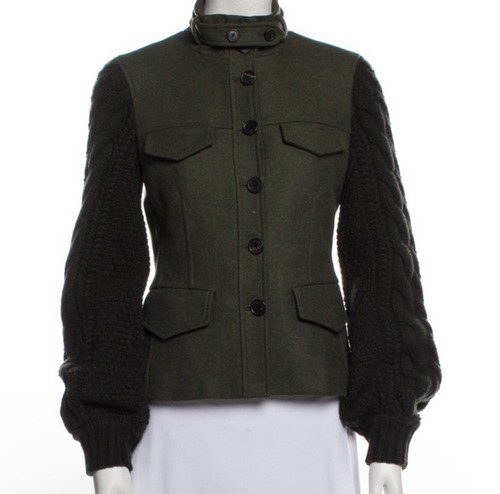 Veronica beard Arshia Mixed Media Jacket Cable Sleeves Size 2 NWT - Bild 5 von 10