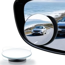 LivTee 2" Round Blind Spot Mirror HD Glass Frameless Convex Car SUV Truck