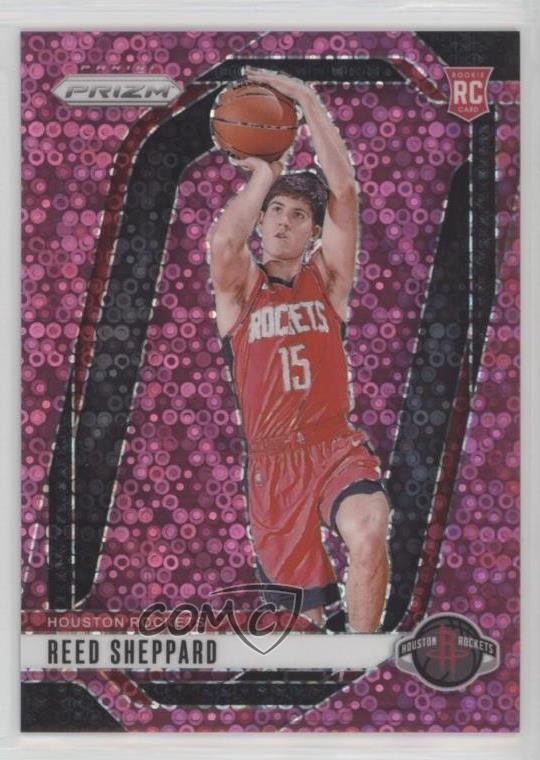 2024-25 Panini Prizm Fast Break Pink Prizm 35/50 Reed Sheppard #268 Rookie RC