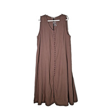 Soft Surroundings Dress NWOT Samora Gauze Dress in Mocha Women's Size 2X