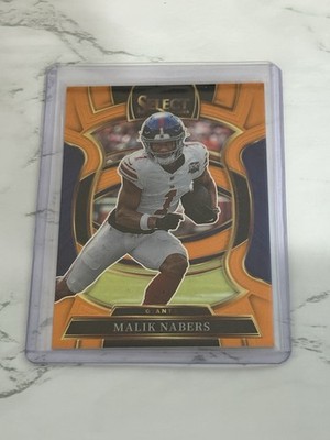 Malik Nabers 2025 Select Football #94 Orange Prizm /49 New York Giants