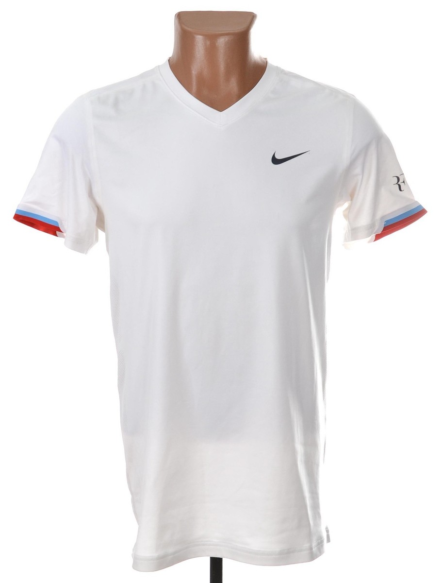 ROGER FEDERER TENNIS 2010'S WHITE SHIRT JERSEY NIKE SIZE XS