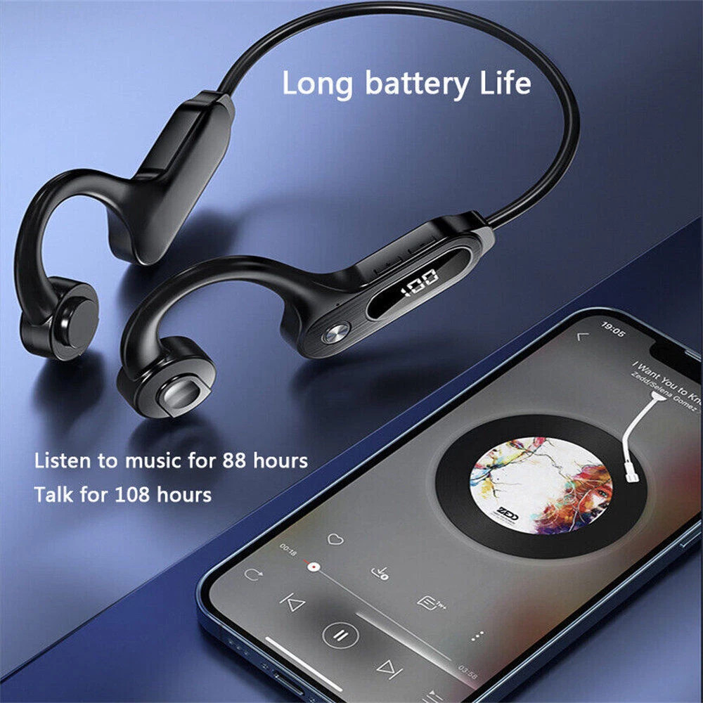 Audífonos de conducción ósea Bluetooth 5.3 inalámbricos para deportes al aire libre, imagen 10