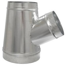 Cody 80010106 Leg Crimp Wye, 10 x 10 x 6 in, Crimp x Hemmed, Galvanized Steel