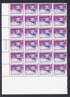 1969 ANIMALS OF COCOS (KEELING) ISLANDS 6c BLOCK 24 DECIMAL STAMP MUH #135