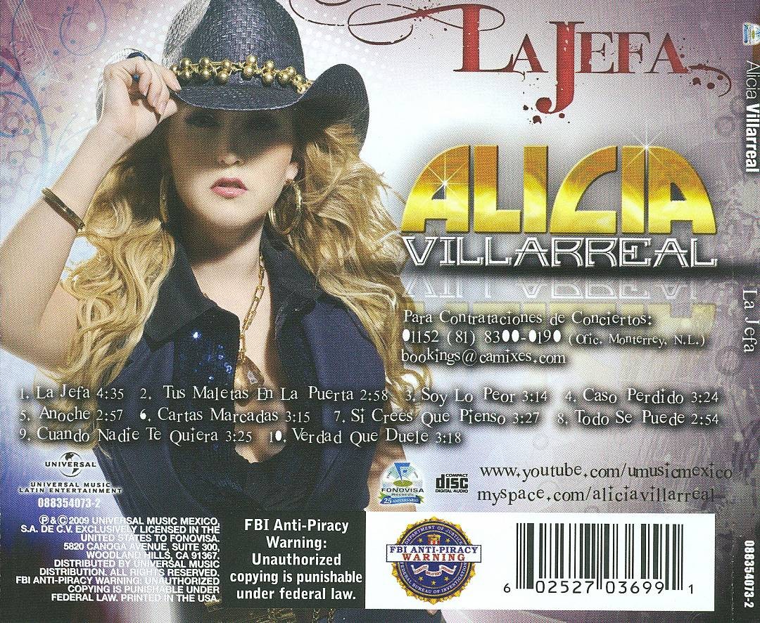 ALICIA VILLARREAL JEFA NEW CD 602527036991| eBay