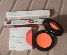 Wunder2 lip pencil, peachy blush and beauty pie mascara