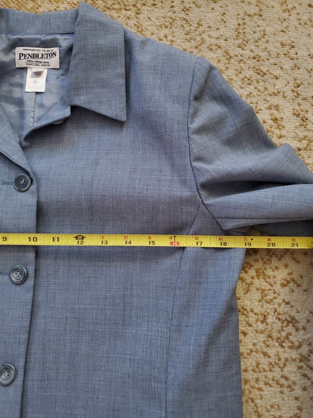 PENDLETON Virgin Wool Blazer Jacket Versatile Vtg… - image 15