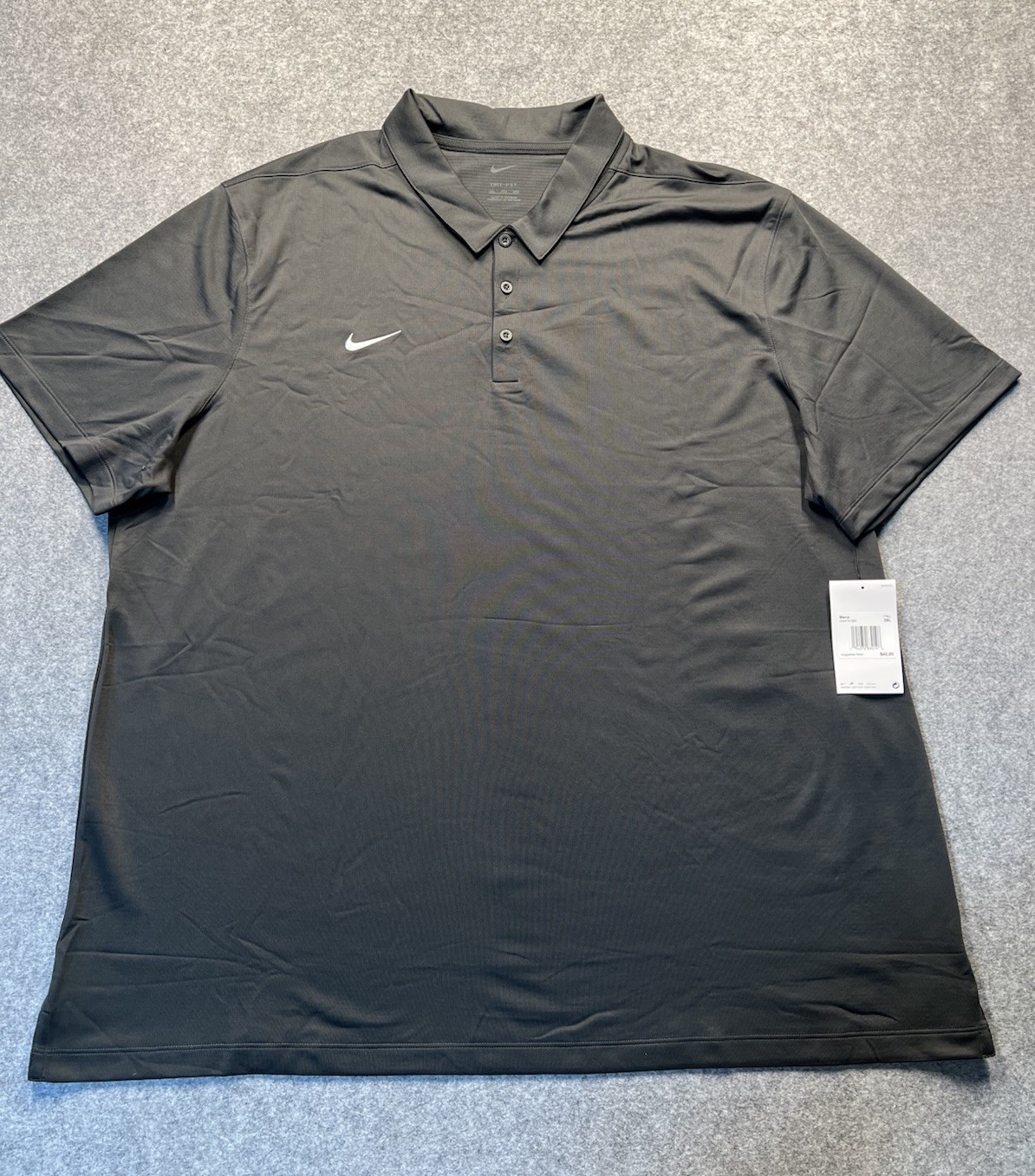 Nike Dri-FIT Polo Shirt &ndash; Men&rsquo;s 3XL &ndash; Charcoal Grey &ndash; New With Tags