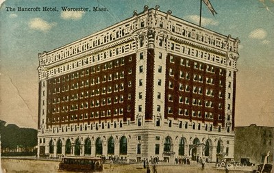Worcester MA  ''The Bancroft Hotel  Postcard Massachusetts Early 1900 s