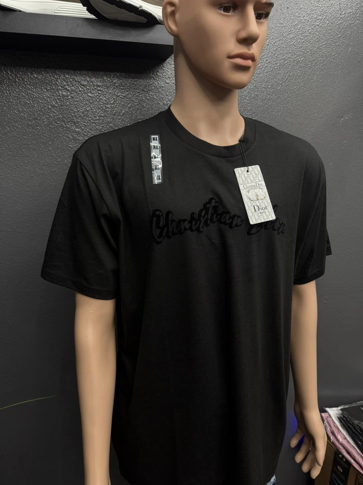 Christian Dior Мужская футболка с коротким рукавом круглый вырез размер (Xlarge) черный - Изображение 3 из 4