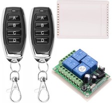 DC 12V Remote Control Switch 4 Channel Universal 433Mhz Control...