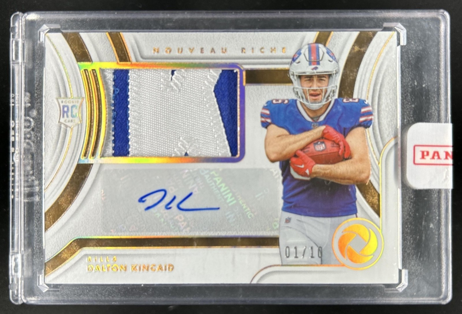 Dalton Kincaid Panini Gold Standard Nouveau Riche Patch Autographs #NR8 Holo Gold