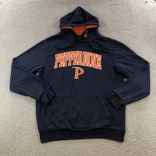 pepperdine waves pullover hoodie sweatshirt men M blue orange college