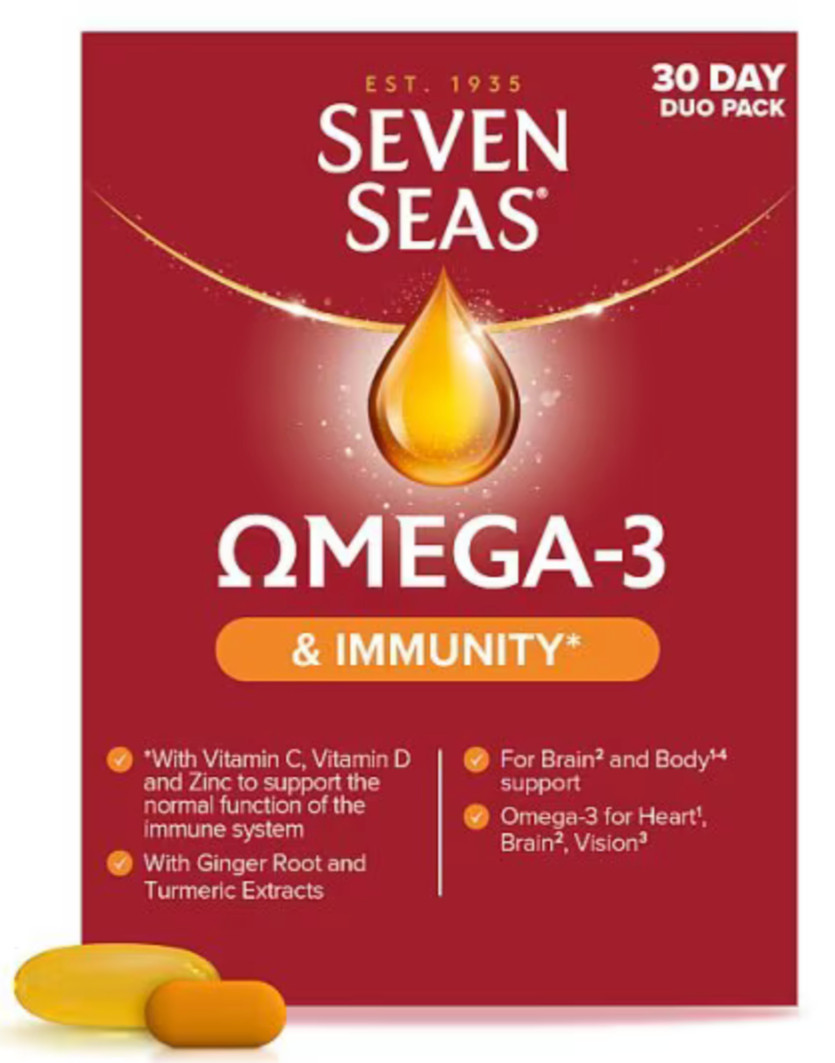Seven Seas 1000 mg fish oil Omega-3 & Immunity | 30 Day Duo Pack - Image 3