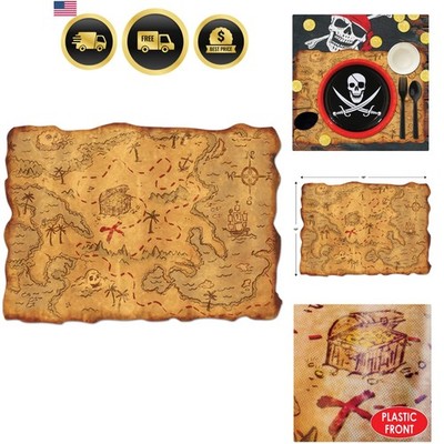 Plastic Treasure Map Party Accessory 1 count 1/Pkg