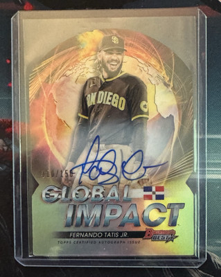 FERNANDO TATIS JR.  2022 BOWMANS BEST BASEBALL GLOBAL IMPACT AUTO DIE-CUT #/150