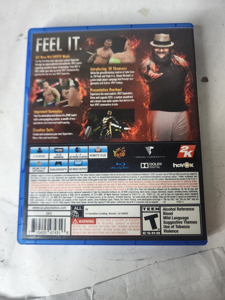 WWE 2K15 - Sony PlayStation 4 710425474316| eBay