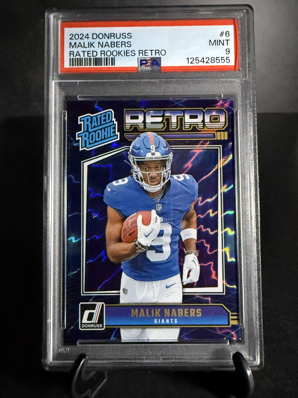 2024 Panini Donruss - Rated Rookie Retro Malik Nabers (RC) - PSA 9 - NYG Giants