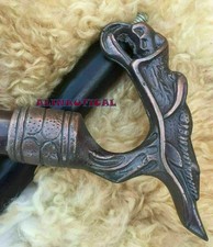 36'' Antique Vintage walking stick Cane Dragon Head Handle Black Wooden Cane