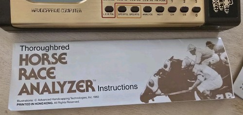 Thoroughbred Horse Race Track Analyzer Handicapping Computer Vintage 1983 - Picture 5 of 10