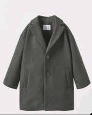 Zara Boys Size 9-10 Gray Long Jacket Msrp 79
