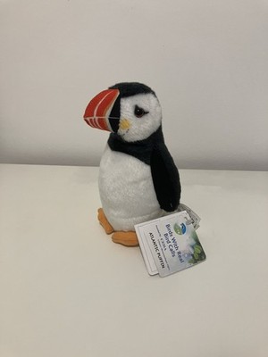 RSPB Wild Republic Vogel Plüsch Atlantik Papageientaucher mit echtem Vogelruf NEU mit Etikett 