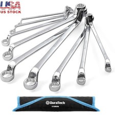 Professional 9pcs Metric Wrench Set Chrome Vanadium Steel W/ Rolling Pouch New